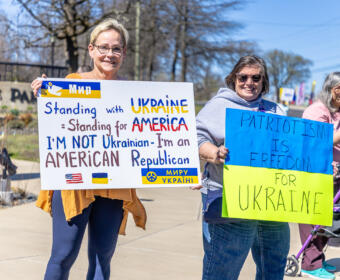 Ukraine Peace Rally at Patriots Park on March 22, 2025. (Wesley Irvin)