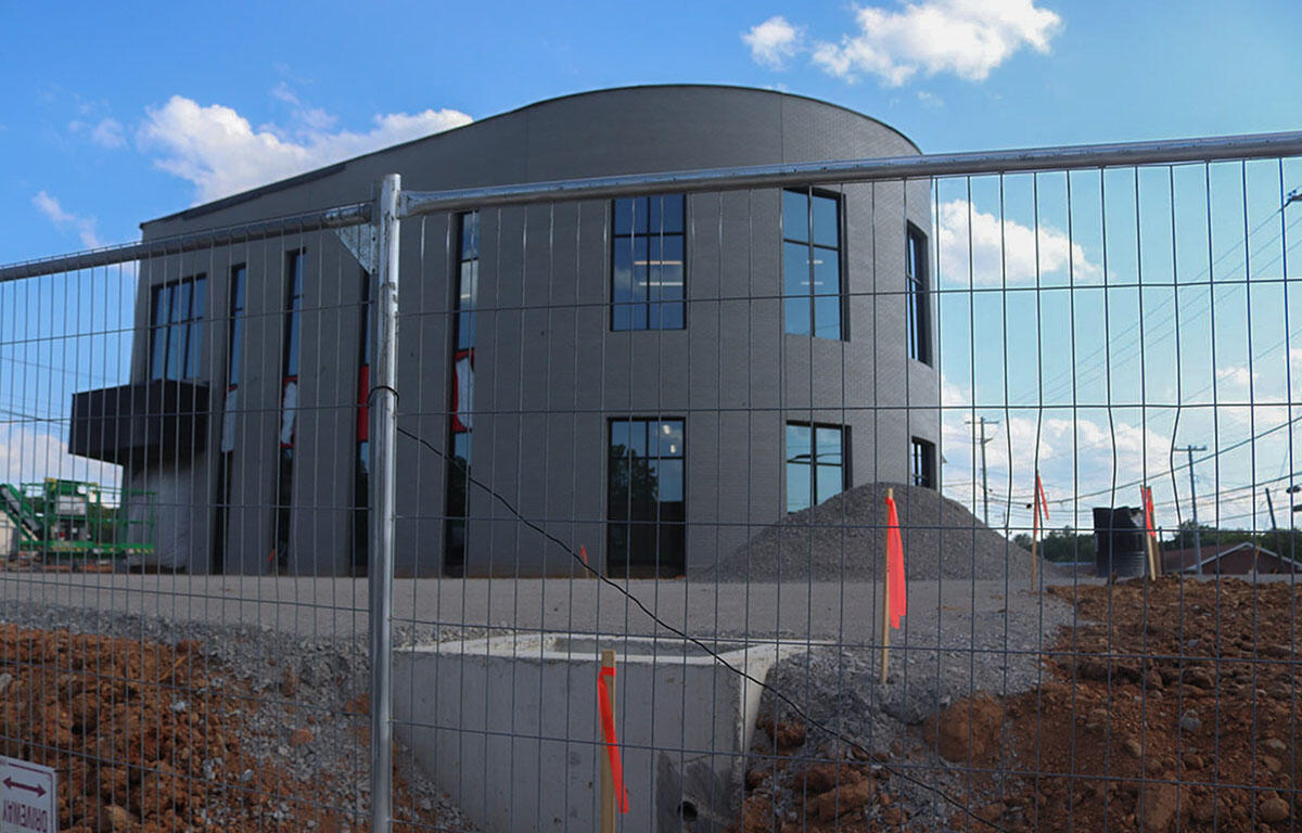 The new Montgomery County Highway Department building, under construction on April 28, 2025. (Jenna Kester)