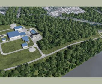 The North Clarksville Water Treatment Plant being planned on Barge Point Road at the Cumberland River. (Contributed, IDB)