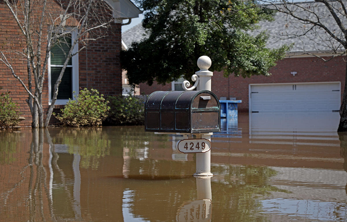 Flooding in the Woodstock neighborhood in North Clarksville has left many residents without a home as a result of the early April stormfront, April 9, 2025. (Jordan Renfro)