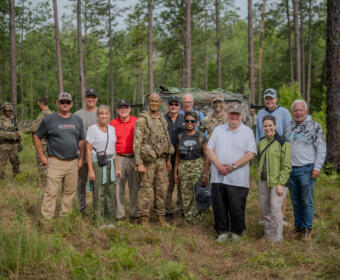 Community leaders from Clarksville and Nashville at the Joint Readiness Training Center in Fort Johnson, Louisiana, in May 2025. (US Army PAO, contributed)