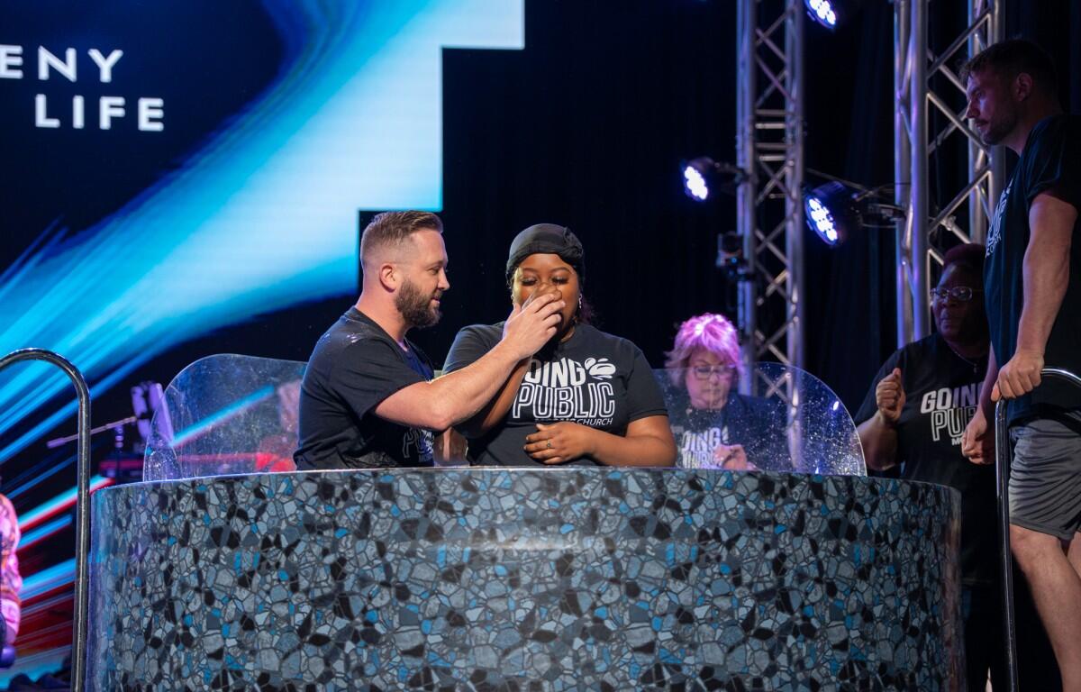 Baptism at Mosaic Church. (Contributed)