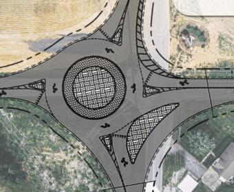 The roundabout planned at Dunlop Lane and Rollow Lane. (Montgomery County Highway Department, contributed)