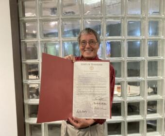 Lee Erwin was recognized in May 2025 by the Tennessee House of Representatives for his 50 years in radio and community leadership. (Christian Brown)