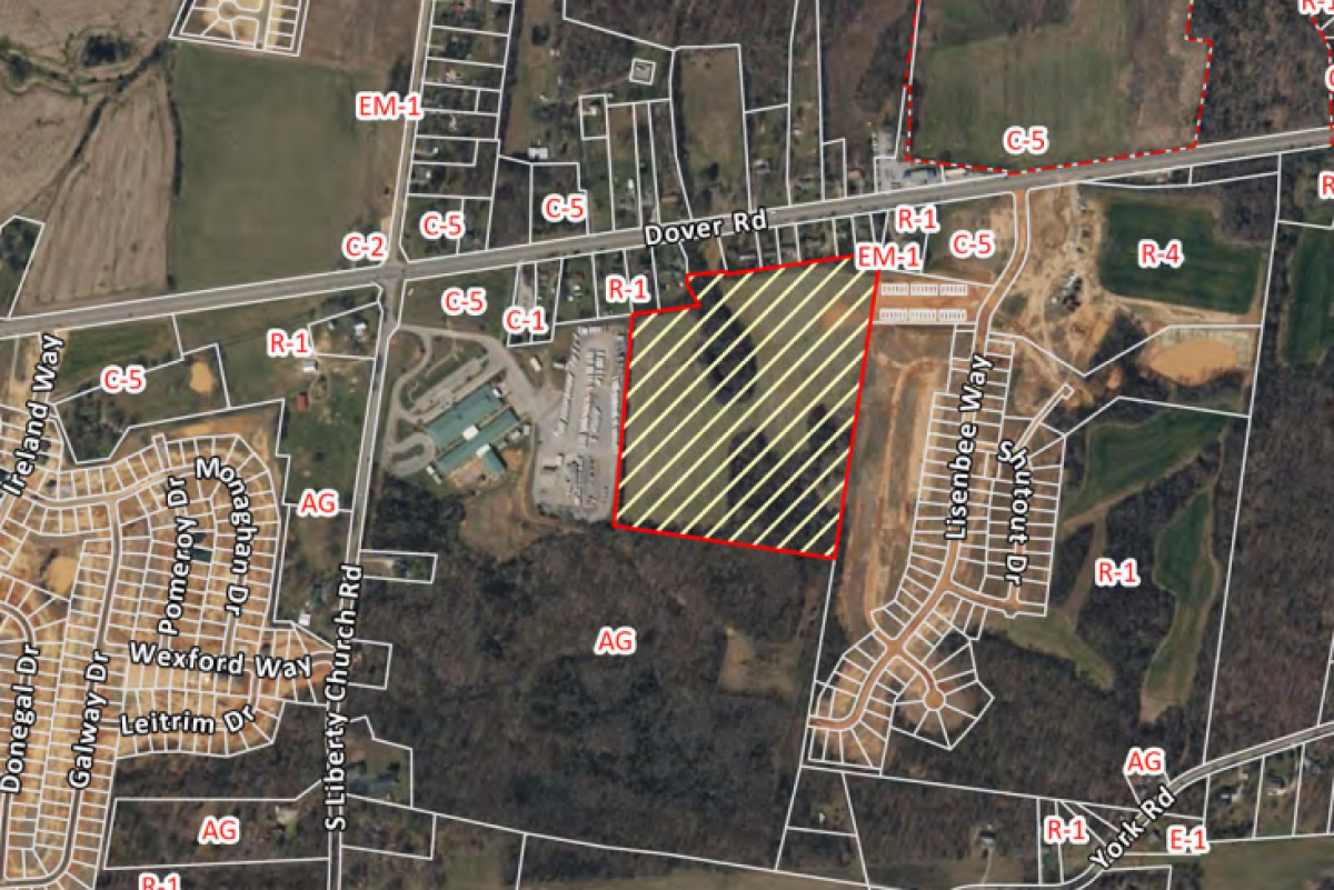 Rezoning proposed south of Dover Road. (RPC, contributed)
