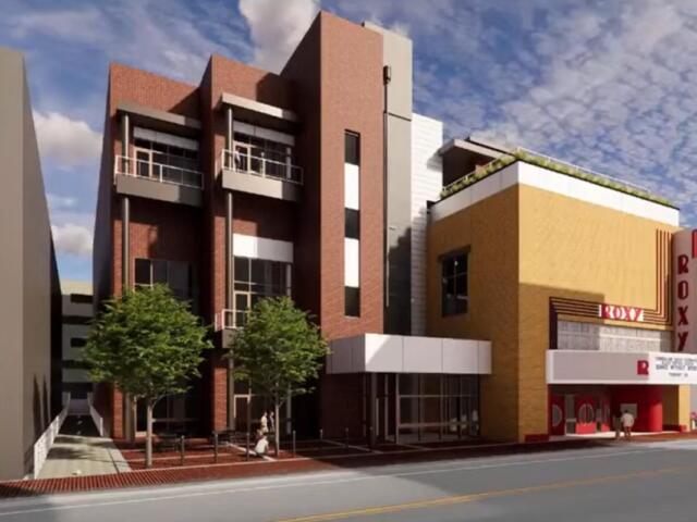 Rendering of the Performing Arts Center by Lyle-Cook Martin Architects, from Common Design Review Board on May 19, 2025. (Contributed, Regional Planning Commission)