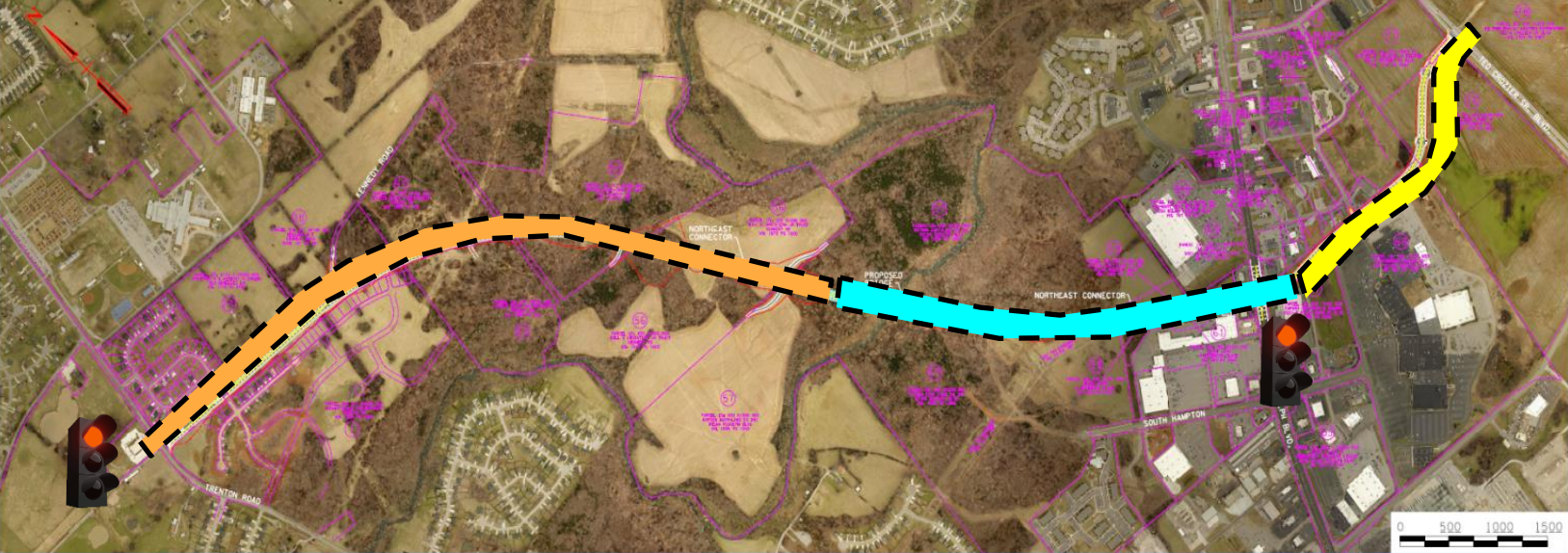 Phased plans for Spring Creek Parkway, as of May 2025. (City of Clarksville, contributed)