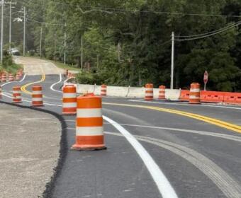 The Dunbar Cave Road realignment project on July 31, 2025. (City of Clarksville, contributed)