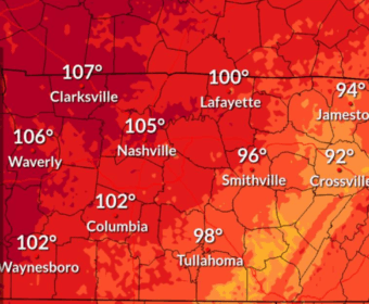 National Weather Service heat index forecast for July 24, 2025. (NWS, contributed)