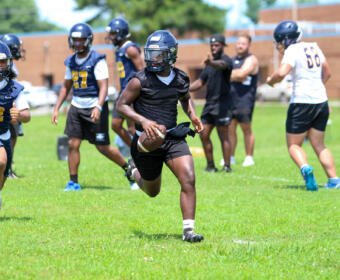 Northeast High School football practices on July 7, 2025. (Knox Rives)
