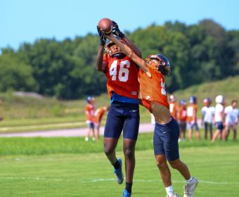 Kirkwood High School football practice on July 21, 2025. (Knox Rives)