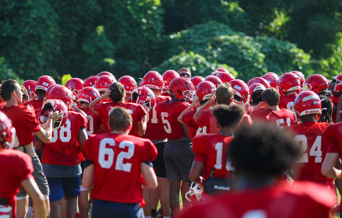 Montgomery Central football practices on July 23, 2025. (Knox Rives)