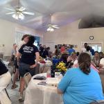 Attendees of the Blue South BBQ on July 19.