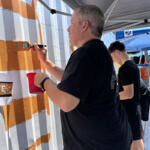 Volunteers at the Hands On and Loaves and Fishes Mural Painting on July 24