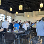 Attendees of the Red River Republican wine tasting on July 25.