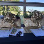 Silent auction items at the Red River Republican Women wine tasting on July 25.