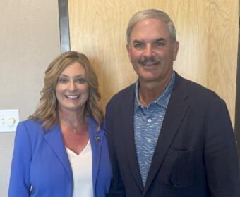 Dr. Jean Luna Vedder, left, and Charlie Koon.