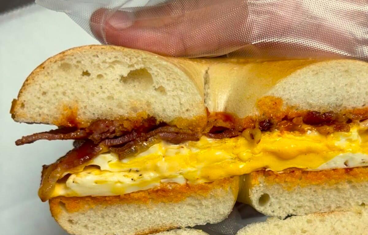 A breakfast sandwich bagel from Jersey Bagels. (Contributed)