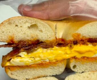 A breakfast sandwich bagel from Jersey Bagels. (Contributed)