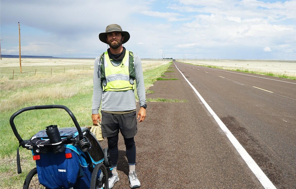 Tim Perreira as he makes his way across the United States. (Contributed by Tim Perreira)