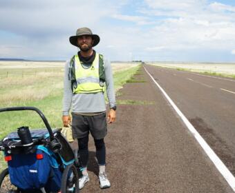 Tim Perreira as he makes his way across the United States. (Contributed by Tim Perreira)