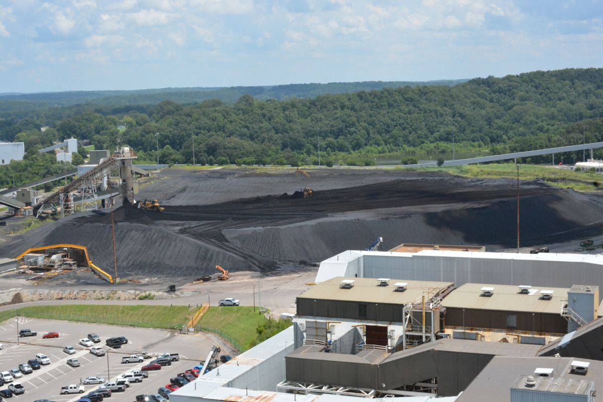 Coal, ready to be turned into electrical energy at the TVA Cumberland Fossil Plant in Cumberland City, Tennessee on July 16, 2025. (Lee Erwin)