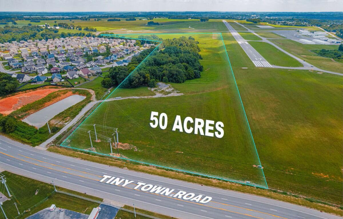 A site available for purchase at Clarksville Regional Airport: 50 acres on the north side with frontage along Tiny Town Road. (EDC, contributed)