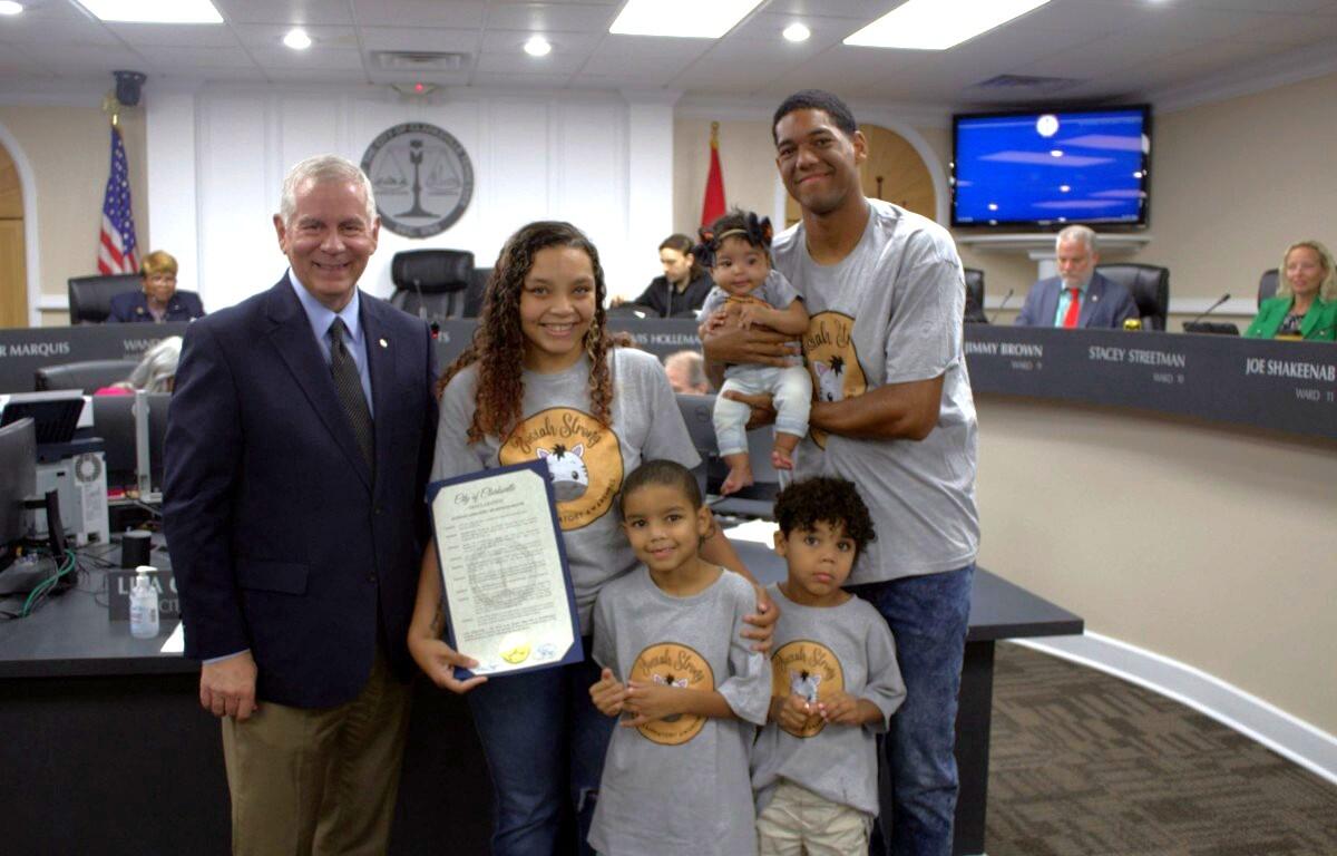 Mayor Pitts recognized the Cabrera family that has been directly affected by Familial Cold Autoinflammatory Syndrome. (Contributed)