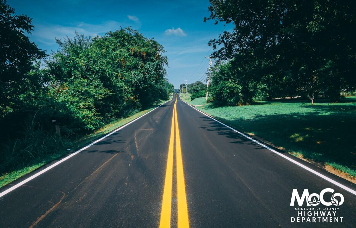 Montgomery County Highway Department completed repaving of Outlaw Road in Woodlawn on July 31, 2025. (Joshua Peltz, MCHD, contributed)