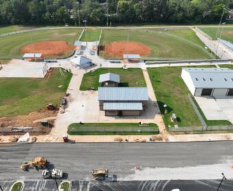 Renovation work at Stokes Field in August 2025. (Contributed, Montgomery County Government)