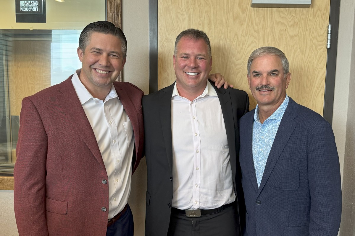 Montgomery County Mayor Wes Golden, Nashville Kats CEO Bobby DeVoursney and Charlie Koon.