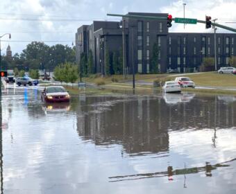 Flash flooding at University Boulevard and Franklin Street on Sept. 2, 2025. (Bill Powers, contributed)