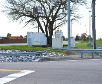 Gary the Guardrail at Trenton and Tylertown Roads. (Casey Williams)