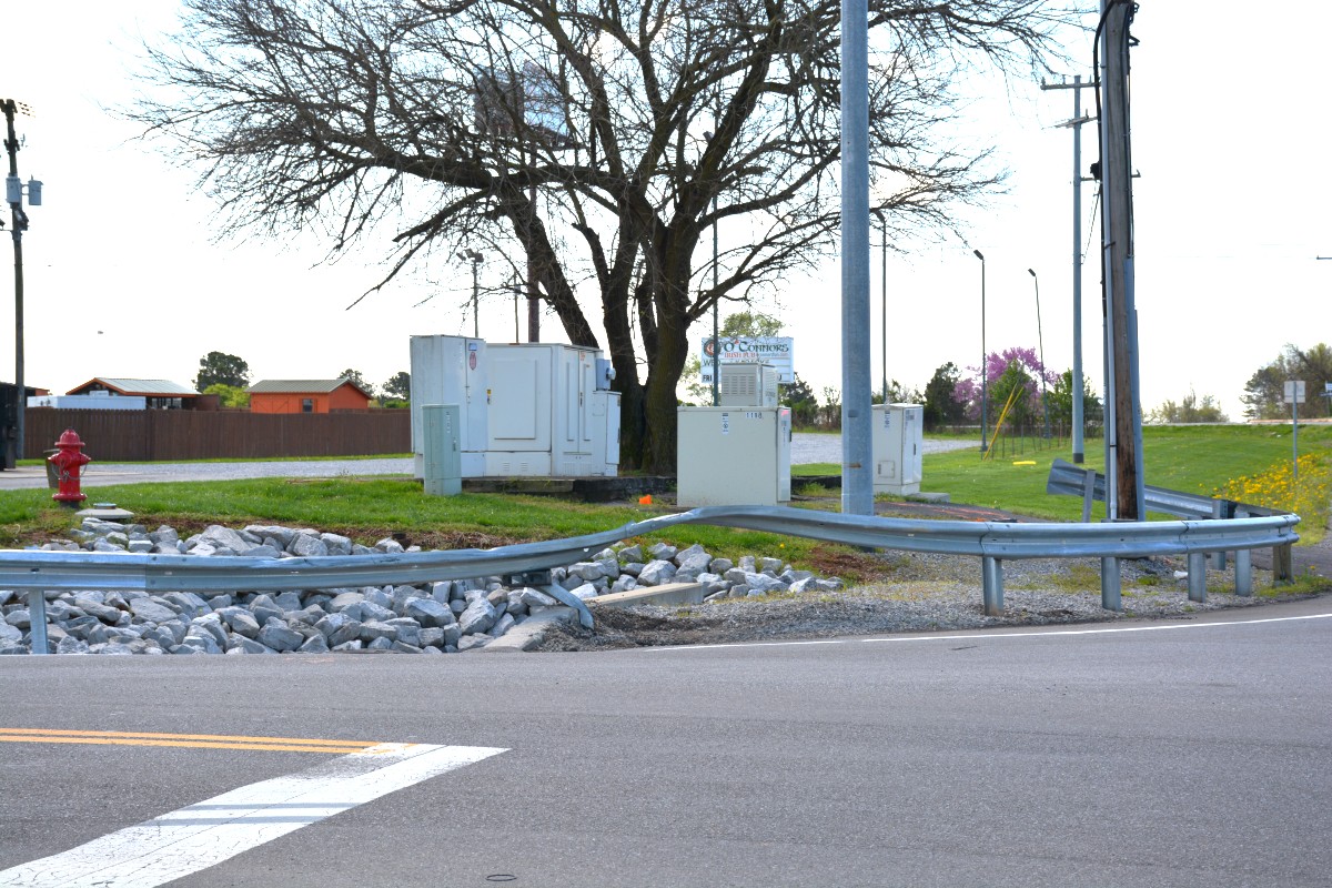 Gary the Guardrail at Trenton and Tylertown Roads. (Casey Williams)