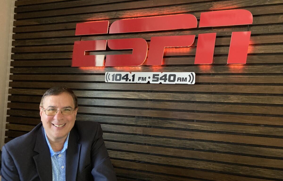 George Plaster in the ESPN Clarksville studio. (Christian Brown)