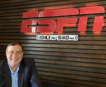 George Plaster in the ESPN Clarksville studio. (Christian Brown)