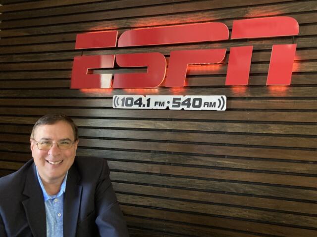 George Plaster in the ESPN Clarksville studio. (Christian Brown)