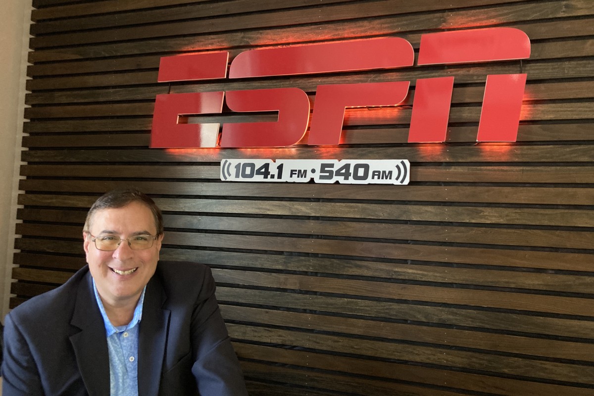 George Plaster in the ESPN Clarksville studio. (Christian Brown)