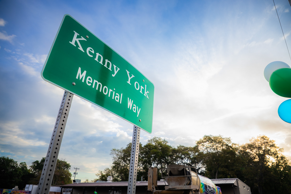 Kenny York Memorial Sign Unveiling at Business Before Hours on September 23, 2025. (Wesley Irvin)