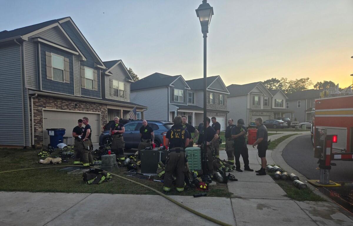 A house fire on Black Oak Circle on Labor Day, Sept. 1, 2025. (Clarksville Fire Rescue, contributed)