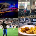 Clockwise from the top left, crime in Clarksville, APSU Faculty Senate protest, Eggs Up Grill, and Nashville Kats.