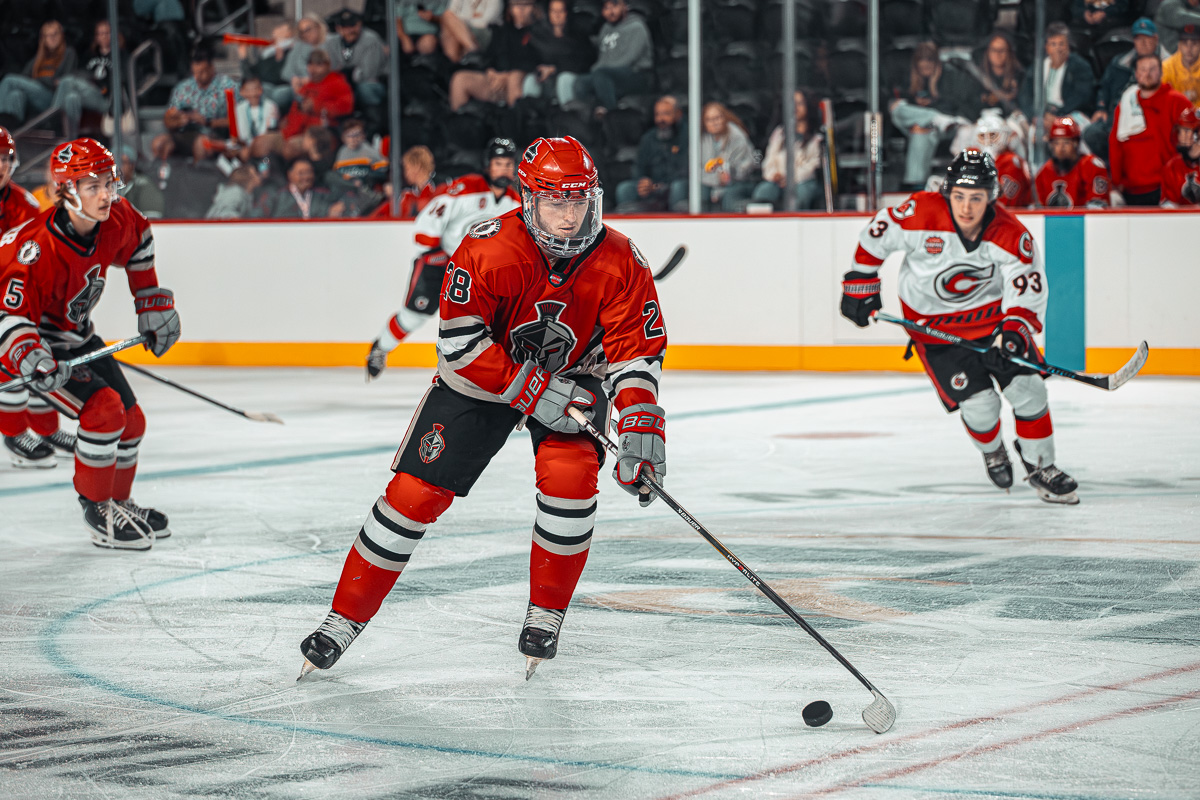 Red River Spartans defeat the Cincinnati Cyclones at F&M Bank Arena on September 20, 2025. (Wesley Irvin)