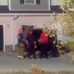 An SUV crashed halfway into a townhouse on Drayton Drive on Sept. 5, 2025. (Dash 10 Media)