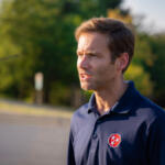Congressional candidate Tres Wittum speaks at the “Friday Night Lights for Faith” gathering outside Montgomery Central High School on September 12, 2025. (Wesley Irvin)