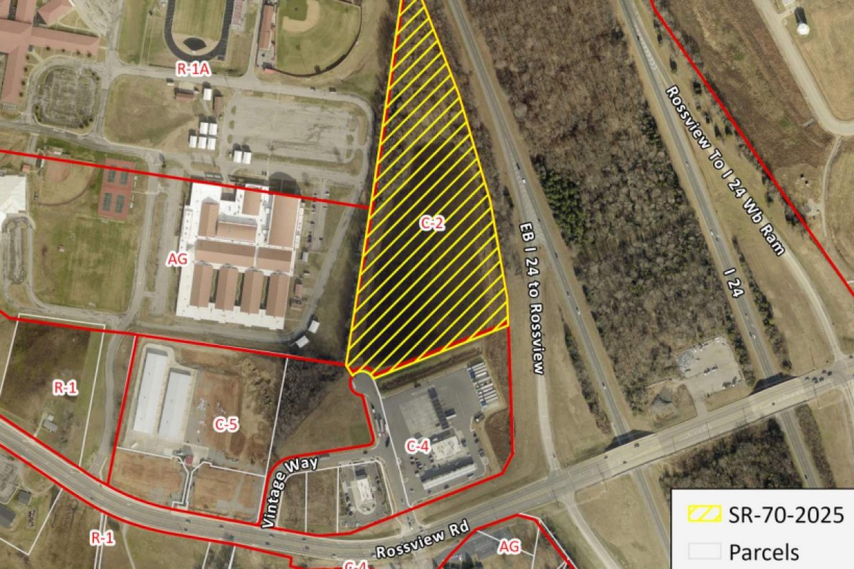 The Vintage Clarksville neighborhood, planned behind Rossview High School. (RPC, contributed)