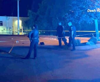 Police respond to a shooting near Main Street and University Avenue on Oct. 1, 2025. (Dash 10 Media)