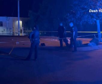 Police respond to a shooting near Main Street and University Avenue on Oct. 1, 2025. (Dash 10 Media)