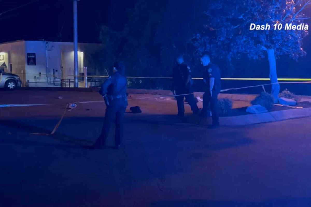 Police respond to a shooting near Main Street and University Avenue on Oct. 1, 2025. (Dash 10 Media)