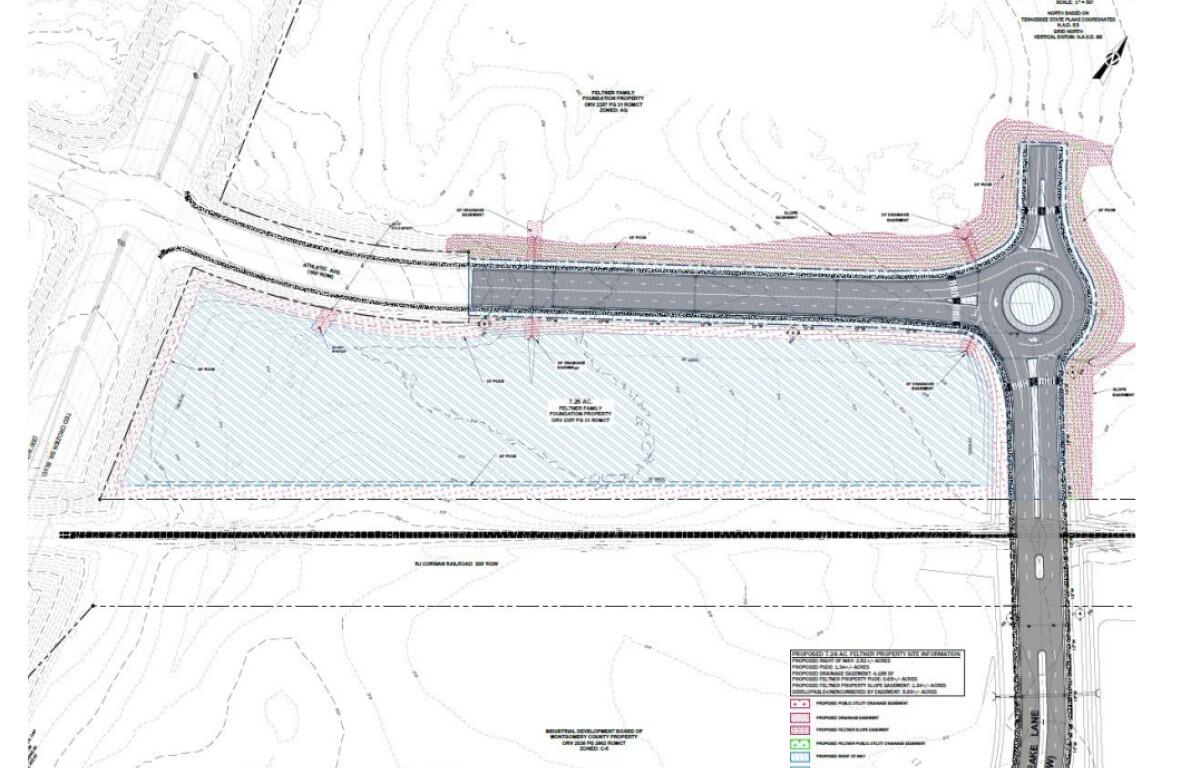 The 7.26-acre site on Ted Crozier Parkway, at left, north of the future Office Park. (IDB, contributed)