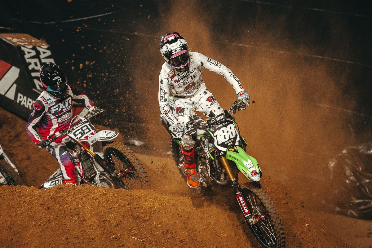AMA Partzilla Arenacross at F&M Bank Arena on October 17, 2025. (Wesley Irvin)